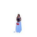 European and american cross-border women's fashion  winter new sleeveless sexy bandeau pleated patchwork elegant long dress