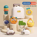 Newborn rattle 0-6 months, teether & soother, early education toy for baby boys & girls - safe for chewing & boiling