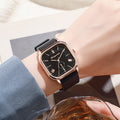 vintage style rose gold square roman scale silicone strap women's quartz watch factory direct sales wholesale