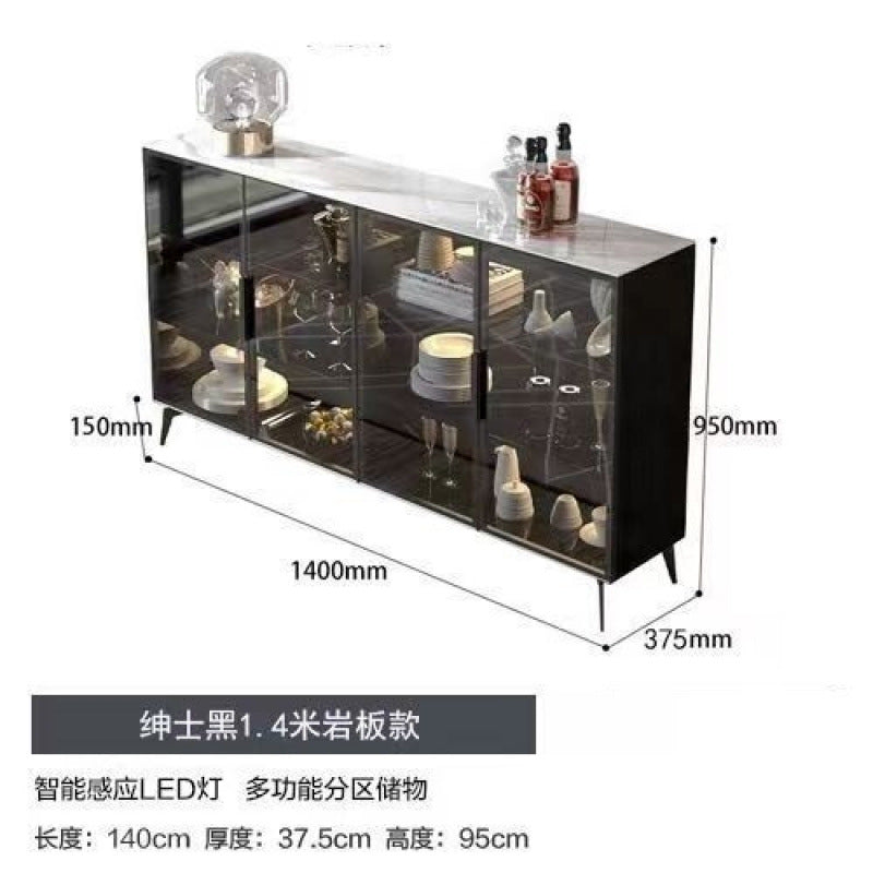 Rock slab sideboard all-in-one wall-mounted accessible luxuryclassycasual wine cabinet kitchen cupboard tea cabinet for home storage cabinet