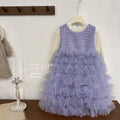 Girls' dress - spring  new korean style sweet tutu dress with lace top and underskirt