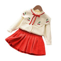 Girls' knitted dress set - spring/autumn  collection - baby dress, cardigan top, and knit sweater set for toddlers