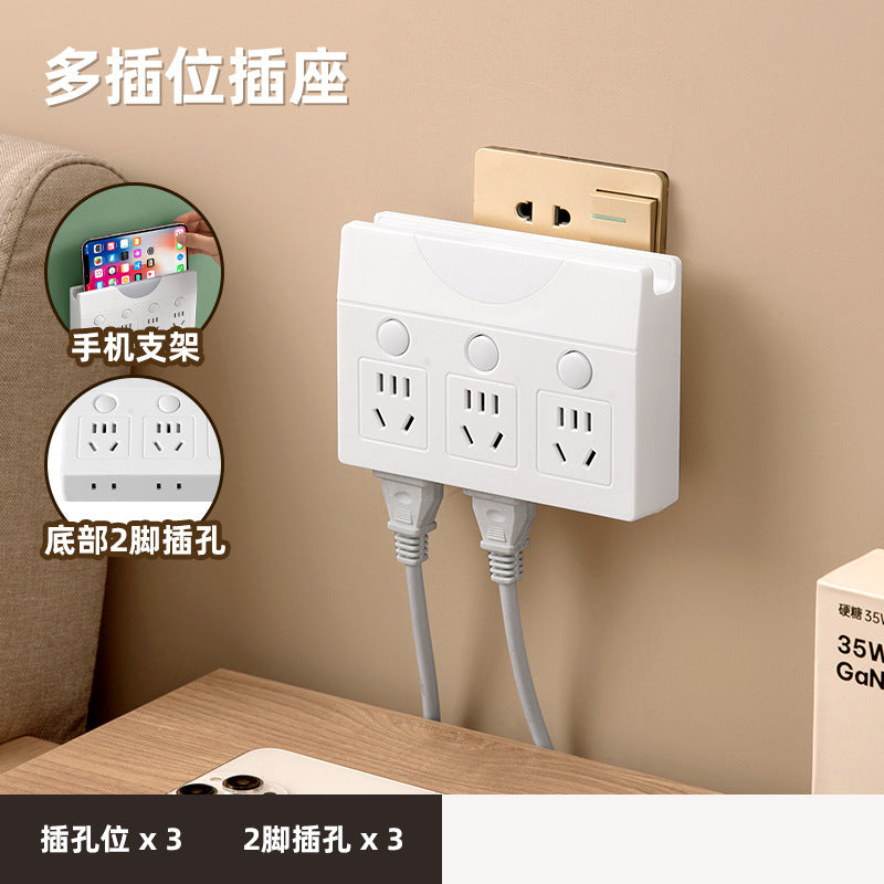 New arrival bedside socket converter smart usb socket plug pure copper one to multi-slot multi-function socket night light