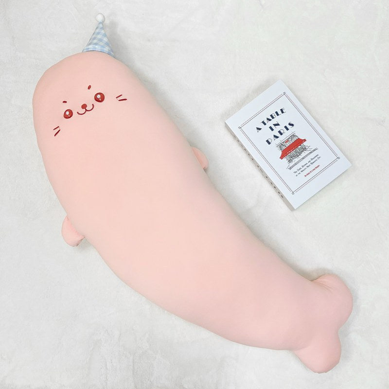 Ice silk seal doll doll sleeping pillow bed pillow super soft doll ice silk nap pillow cute style