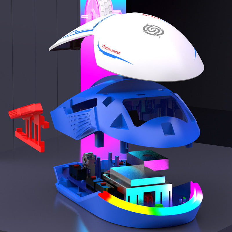 Viper Q10 Mecha Wind Wired Gaming Mouse Desktop Computer Notebook RGB Lighting Esports LOL Macro Programming