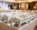 Marble pattern stainless steel buffet warmer - 9l hydraulic buffet stove - hotel & wedding food warmer - in stock