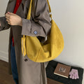 Fall and winterfashionable shoulder bag for women stylisheasiest for match coin small bag large capacity pure color suede tote bag