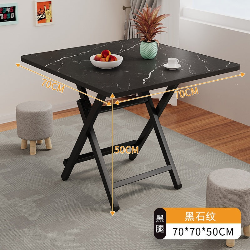 Simple foldable small square dining table for home study rental house dormitory small apartment portable dining table casual