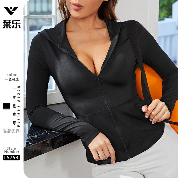 Cross-border new slim-fit ice skin sunscreen clothing UV protection hooded jacket sunshade breathable light sunscreen clothing yoga