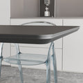 Customizable italian minimalist rectangular extendable dining table - light luxury, high-end style for living rooms and small apartments