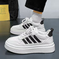 Men's shoes 2025 new winter breathable casual skate shoes versatile thick-soled shoes men's sports student white trendy sneakers