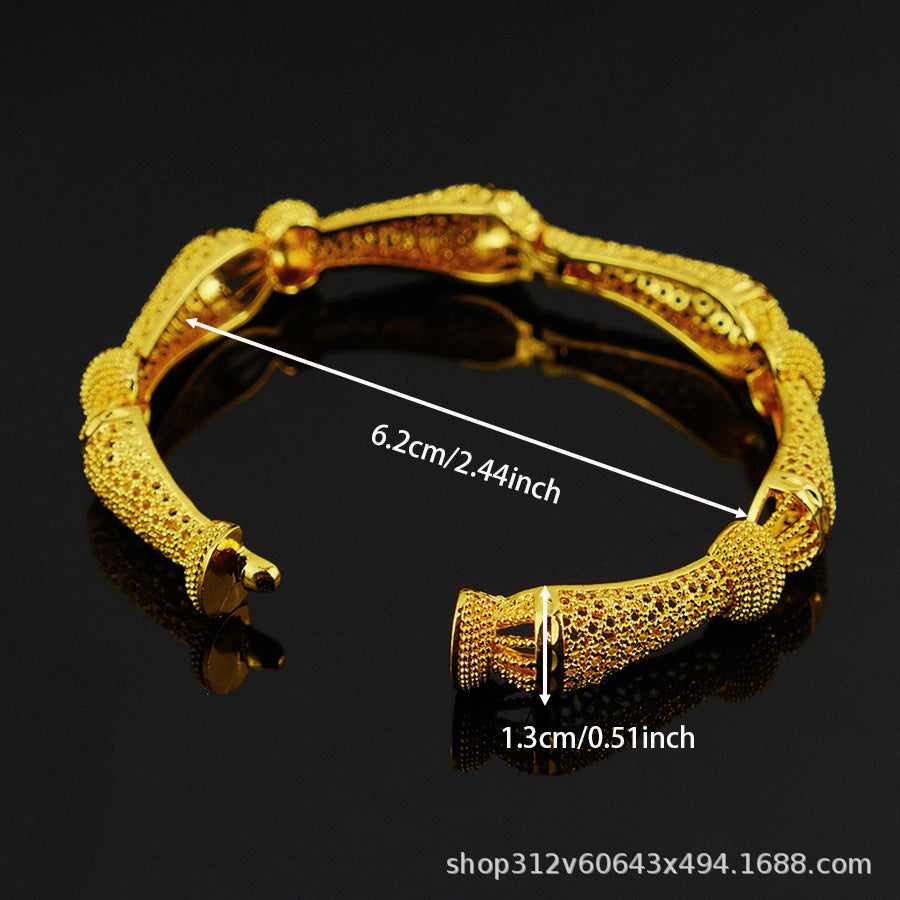 dubai women's bracelet middle eastern gold bracelet ethiopian saudi arabian wedding bridal jewelry