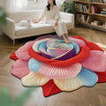 3d floral crystal velvet rug - absorbent mat for living room, bedroom, bedside, sofa, and coffee table