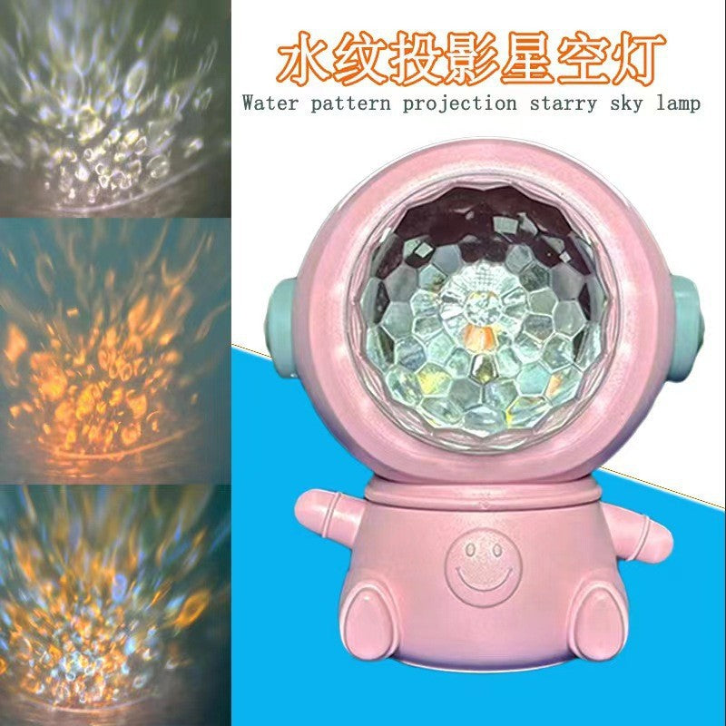 Xiaohongshu astronaut automatic rotating projection starry sky water ripple lamp ambient light bedroom bedside background night light