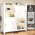 Kitchen storage rack multi-layer floor-standing storage sideboard sliding door dust-proof cabinet multi-functional storage cabinet bowl cabinet
