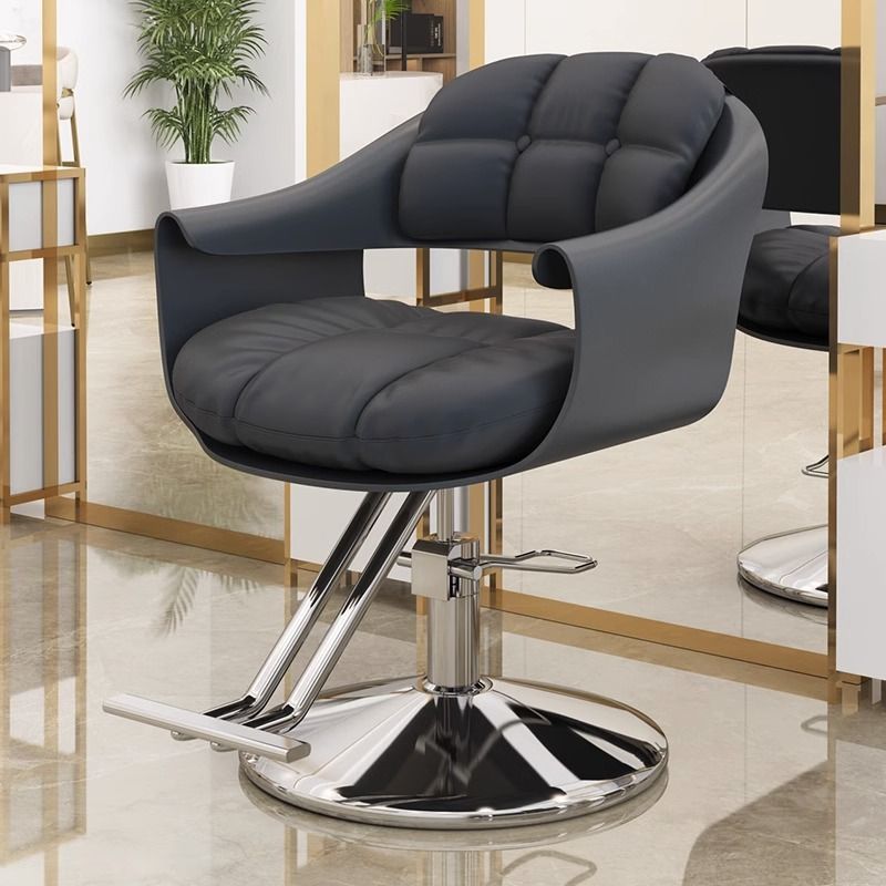 Hairdressing chair, hairdressing chair, internet celebrity hair salon, high-end hairdressing shop seat, hair cutting stool, stainless steel hairdressing chair
