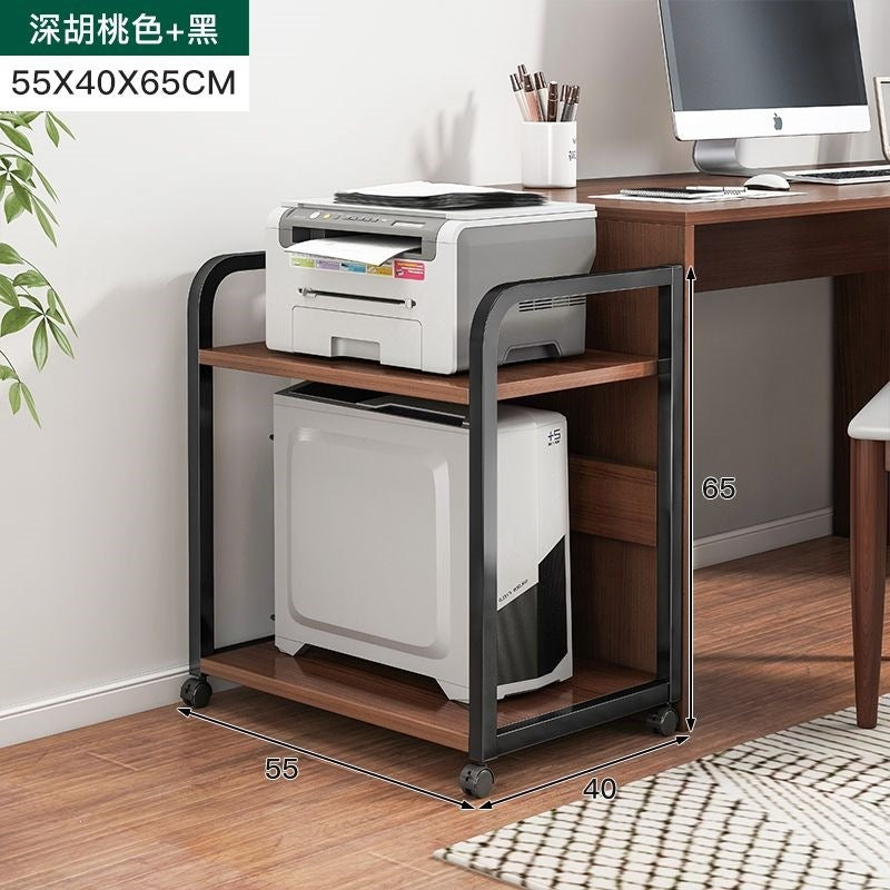 Printer stand shelf floor cabinet storage rack mobile office desk computer host bracket