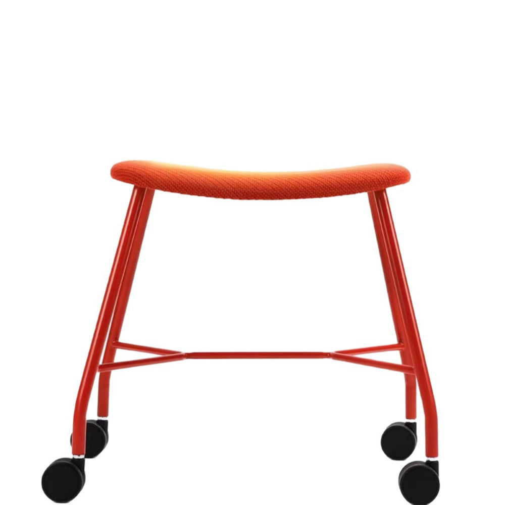 Movable pulley stool creative wheeled chair desk dressing stool coffee shop restaurant soft chair iron chair normcore