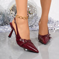 Trendy plus-size pointed-toe high heels: new 2025 leopard print ankle strap closed-toe heeled sandals for women - cross-border e-commerce