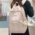 New sweetheart girl wavy plaid backpack - unique design, minimalist style, versatile and perfect for female college students