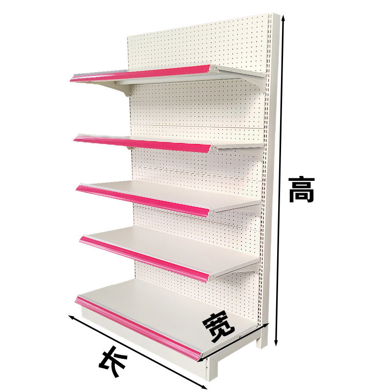 Shelf Supermarket Thickened Convenience Store Shelf Single Double-sided Multi-layer Hole Board Pharmacy Stationery Store Supermarket Shelf Display Shelf