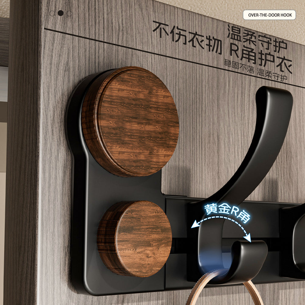 Suction cup door rear hook, no punching, strong load-bearing, vintage style bathroom adhesive coat hook, coat rack, traceless adhesive hook