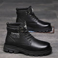 Spring/summer new men's leather shoes - versatile korean style, british fashion, trendy men's shoes, business martin boots, lace-up casual shoes