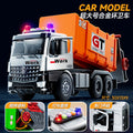 Inertial city sanitation truck (orange alloy edition) [e-commerce box]