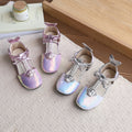 Girls' mermaid summer sandals - versatile soft sole, baby girl fashion runway bow princess sandals