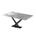 Black frame - glossy italian grey straight edge