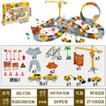 New arrival cross-border engineering rail car scene toy plug-in rail toy car educational kids electric rail toy