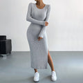work clothingcasual style dress spring and summer silm slit hip-covering mid-length skirt petitesclassy sense