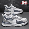 2025 new spring men's mesh breathable chunky sneakers - athletic, casual, trendy, thick-soled, height-increasing, work safety shoes for men