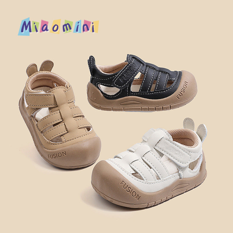 Summer infant toddler shoes soft sole non-slip velcro sandals breathable hollow-out baby casual shoes 1-3 years old