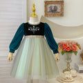 【custom wholesale】girls' dress - stylish baby girl birthday dress - frozen queen anna princess dress