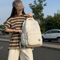 New arrival backpack classic student school bag large capacity lightweight water-repellent backpack lightweight pure color backpack