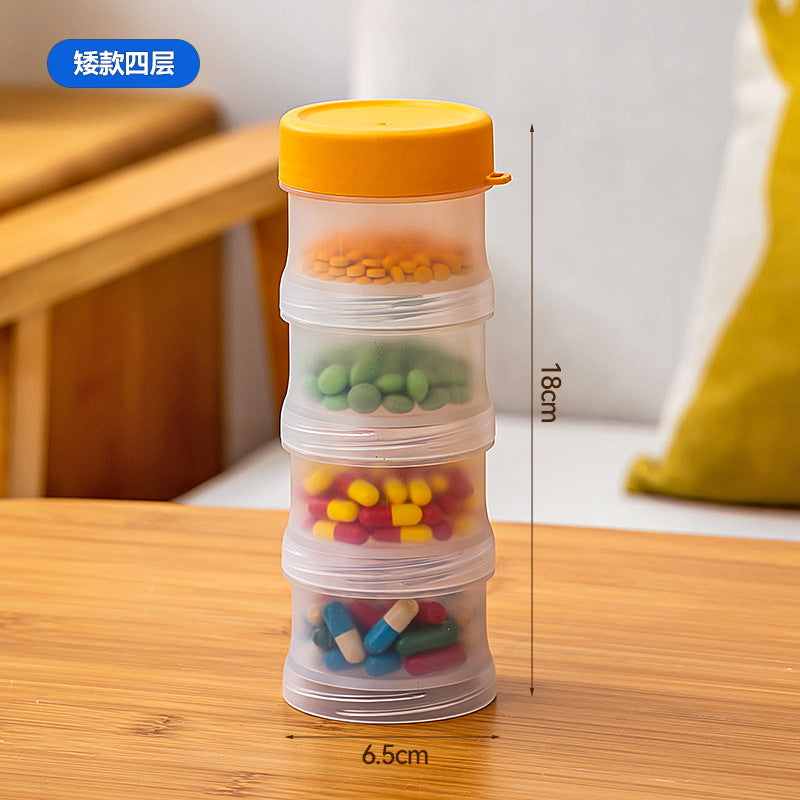 Mini grid storage box, small drug drug storage box, household classification in seven days, portable medicine box dispenser