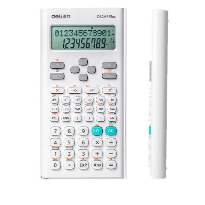 Deli D82MS Plus Function Calculator Junior High School Study Test Portable Color Calculator Junior High School Students