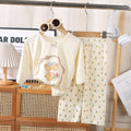 a type kids home clothes for boys and girls cartoon thin pajamas modal air-conditioning clothes openable short sleeves