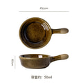 Retro handle seasoning ceramic dish japanese kiln restaurant dipping dish snack dish seasoning dishaccessible luxuryretro
