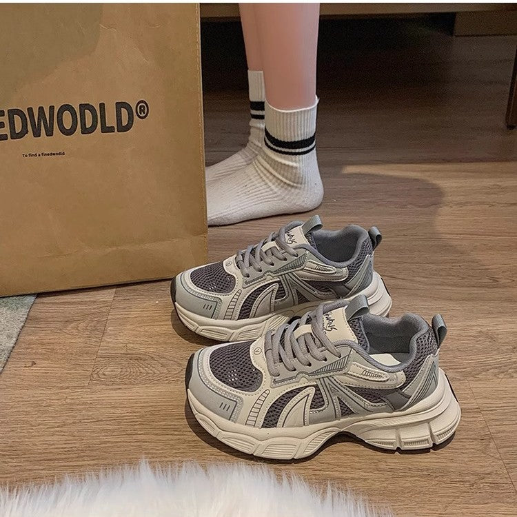 Dad shoes women's spring & fall 2026 new women's shoes easiest for matchthick sole shoes best selling casual shoes height increasing sports shoes