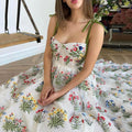 new european and american cross-border women's fashion: cinched waist, sexy criss-cross strappy backless slip dress with embroidered detailing - spring maxi dress