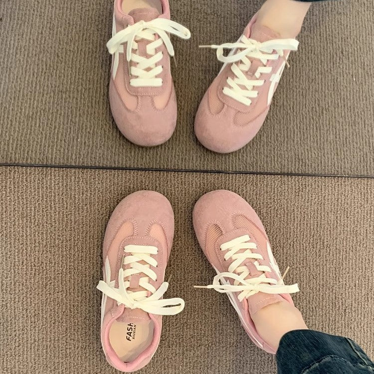 Summer best selling breathable mesh yellow shoes thin forrest gump casual retro small flats women's mesh german training cloth shoes