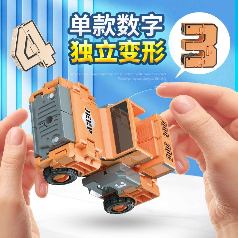 Transforming digital combination robot letter king kong boy educational toy - ages 3-6 - perfect birthday gift
