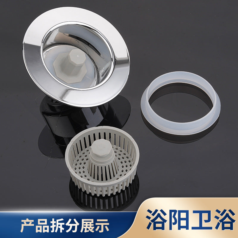 Stainless steel kitchen sink bouncing core sewer dishwasher filter basket washing basin plugging water cover leakage plug