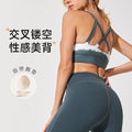 Ink tie-dye sports yoga clothes suit women's fashion slimming look yoga naked fitness personalized plaid