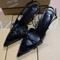 Za manufacturer 2026 spring export criss-cross buckle strap pointed-toe high heel sandals, british style mule women's shoes