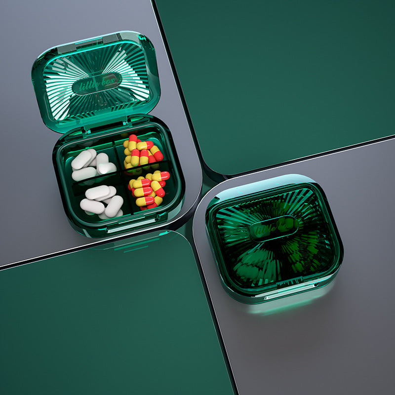 Convenient small medicine box to carry, large size to carry, moisture-proof sealed medicine in the morning, afternoon and evening, exquisite packaging box for medicines