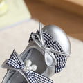 Vancahao kids' leather shoes -  spring new collection: korean style girls' fashionable studded bowknot flats, princess style