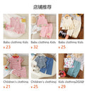 Baby clothing kids set children outfit short-sleeved t-shirt + blue pants two-piece set